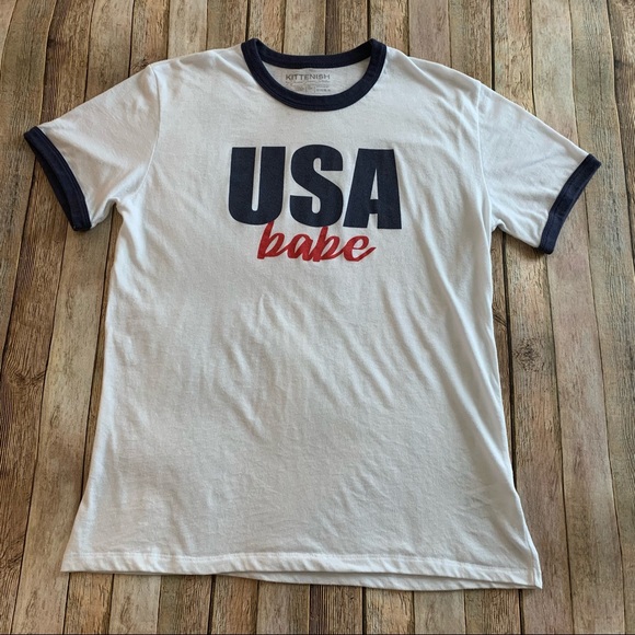 Kittenish by Jessie James Decker USA Babe Short sleeve tee shirt | size XL - Picture 6 of 8